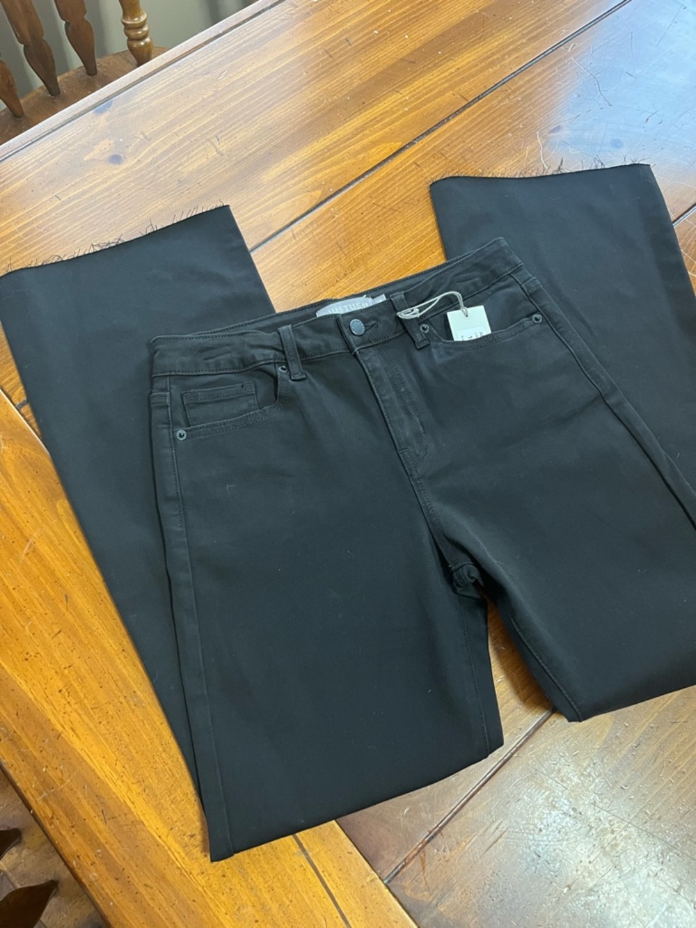 Just USA Girls Black Linda Flare Jeans. Size 18 NWT